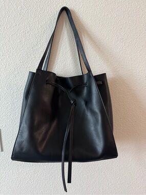 BCBGeneration Black Drawstring Tote